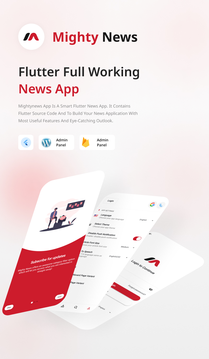 Mighty News - Flutter News App with Wordpress backend - 15